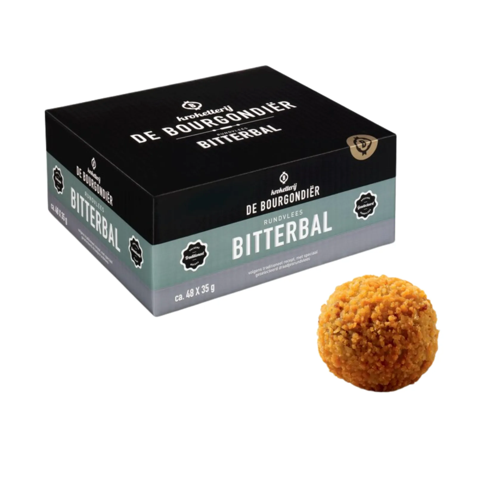 Bourgondier rundvleesbitterballen doos voorkant