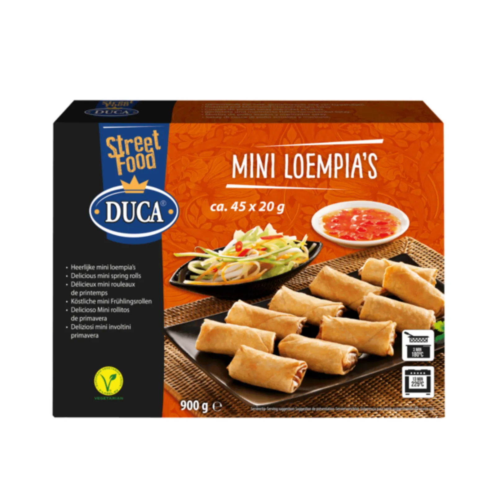 Duca mini loempia's doos voorkant verpakking