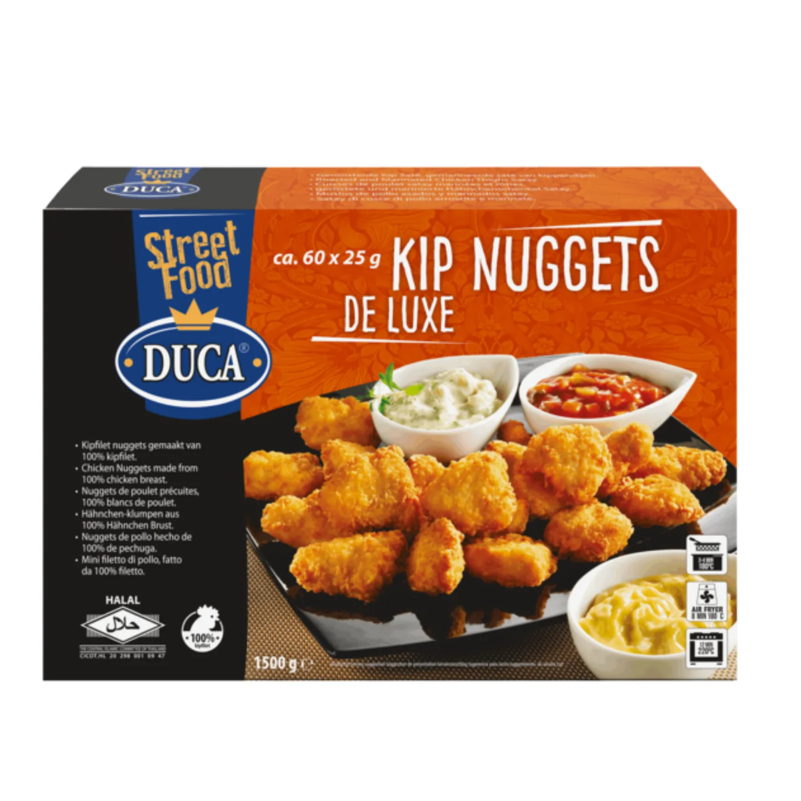 Kip nuggets doosje 60stuks deluxe voorkant