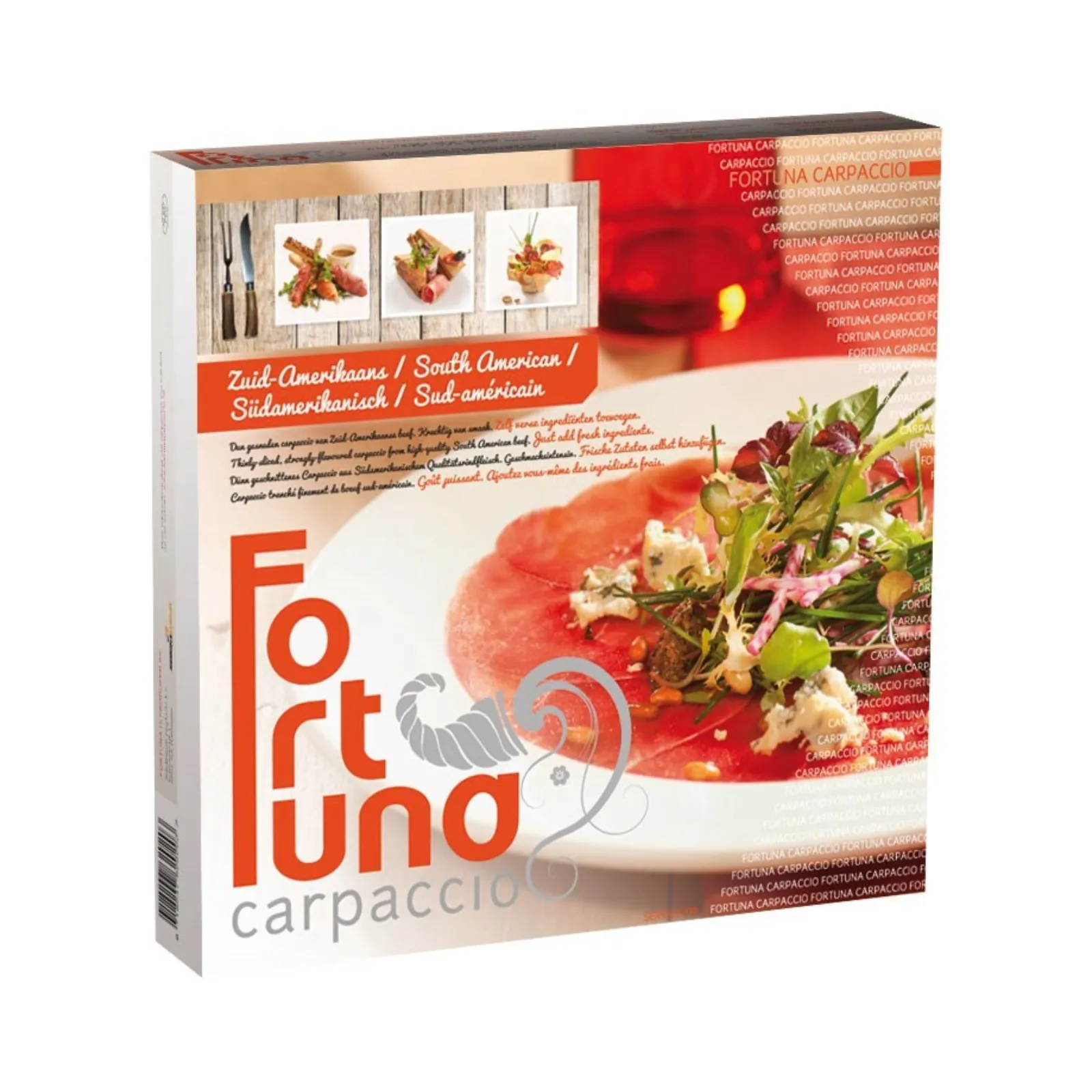 voorkant doos carpaccio beef
