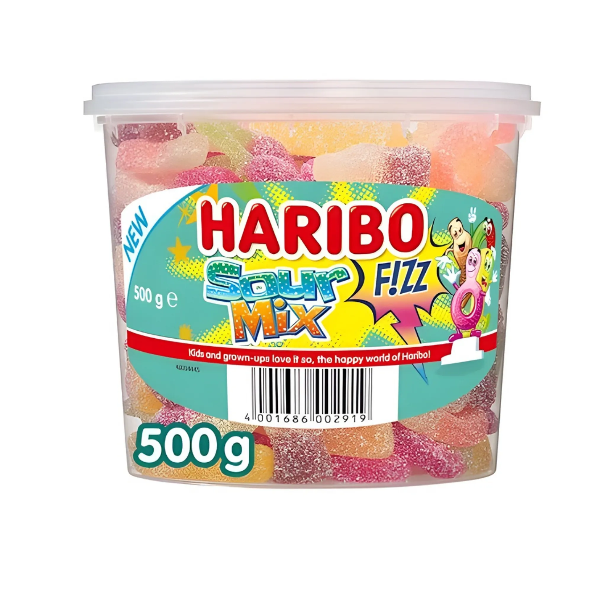 Haribo Sour Mix Fizz silo (6x 500gr) - Afbeelding 2