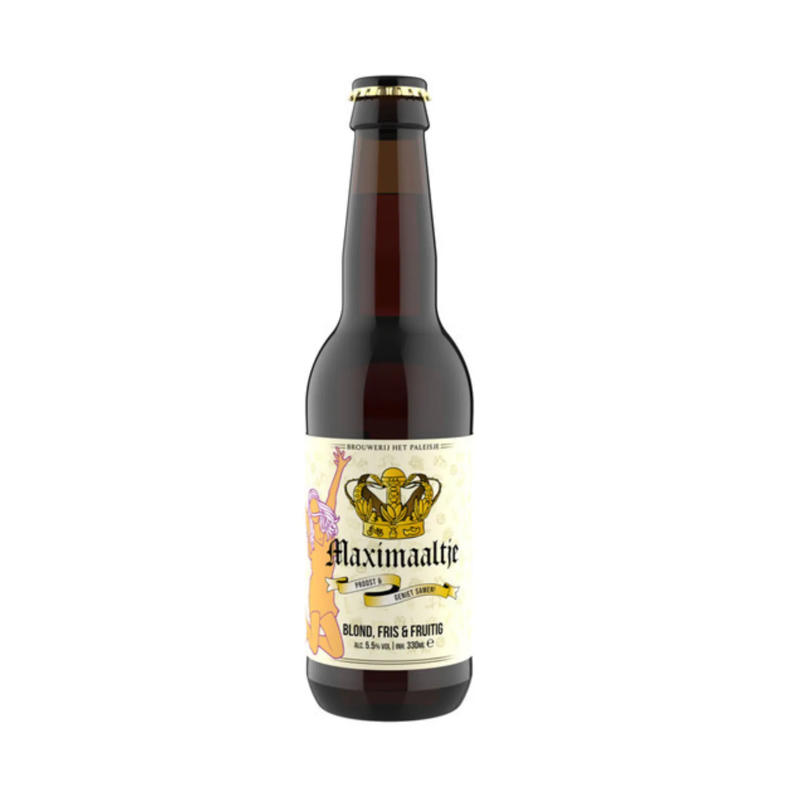 Flesje bier staand voorkant