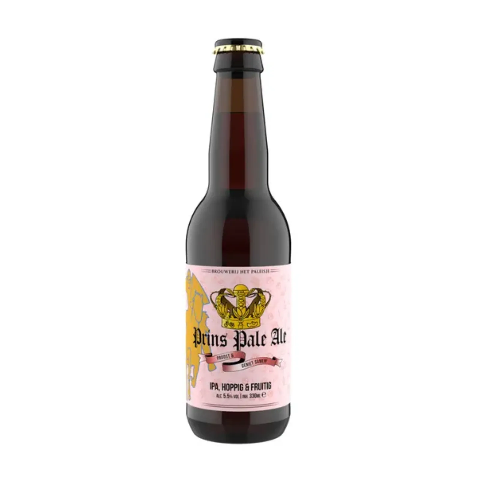 Flesje bier 33cl staand voorkant