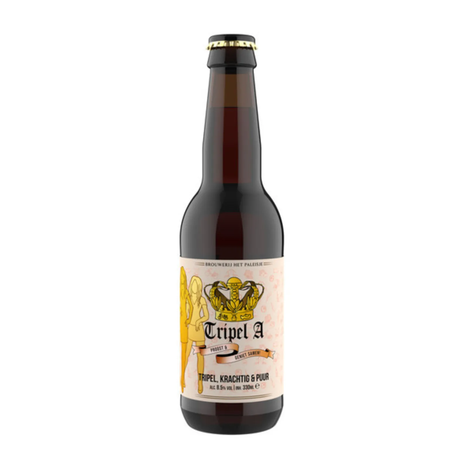 Paleisje bierfles staand voorkant