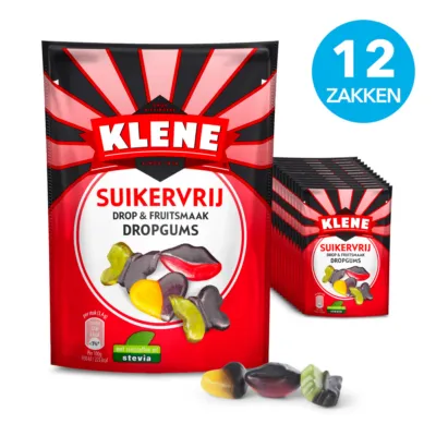Klene Suikervrij Dropgums (12x 110gr)