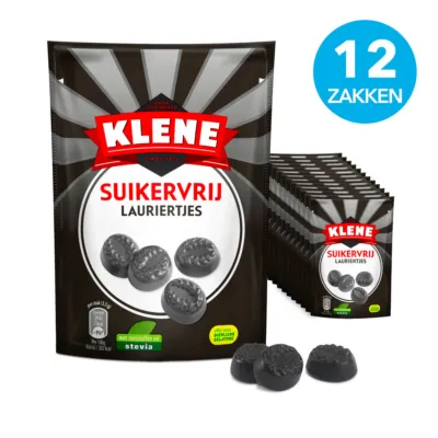 Klene Suikervrij Lauriertjes Zakje (12x 110gr)