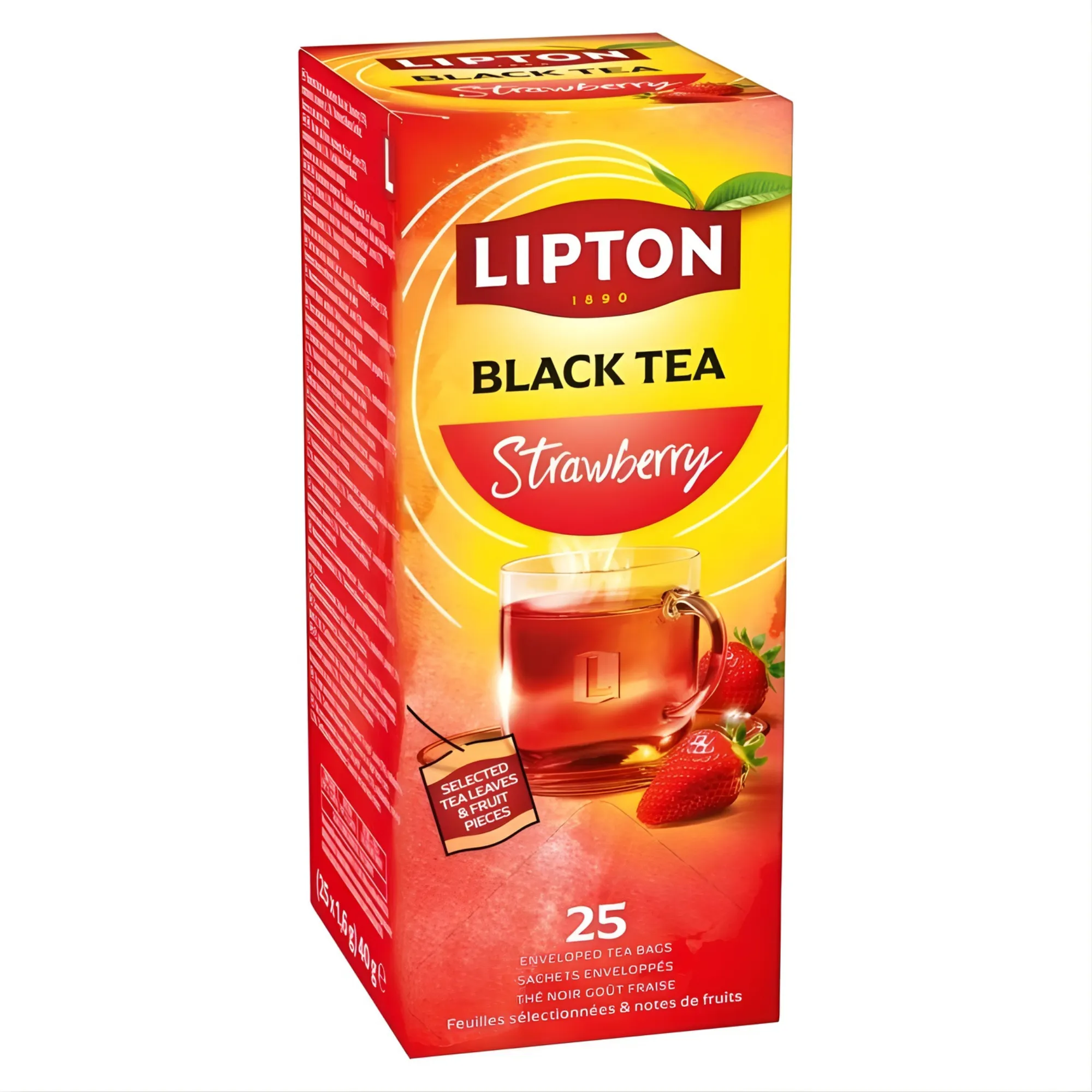 Lipton Feel Good Selection Zwarte Thee Aardbei (6×25 stuks)