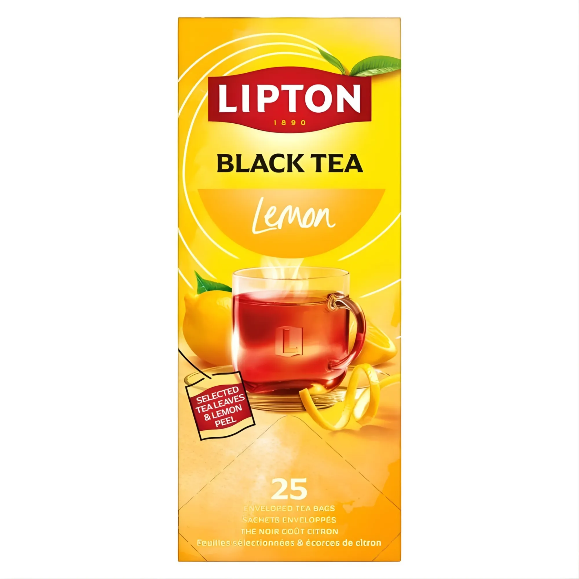 Lipton Feel Good Selection Zwarte Thee Citroen (6×25 stuks)