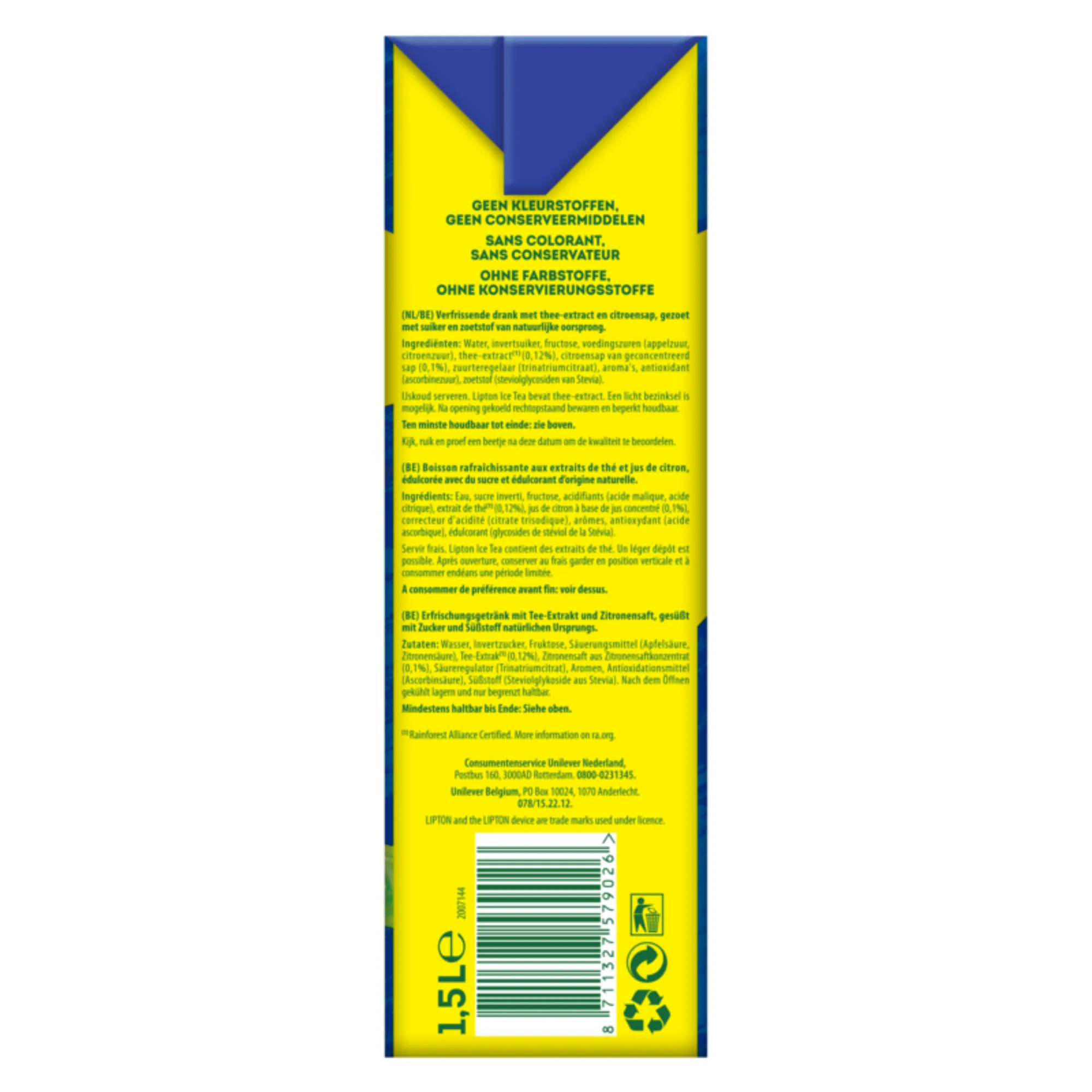 Lipton Ice Tea Lemon (8x 1,5 liter)