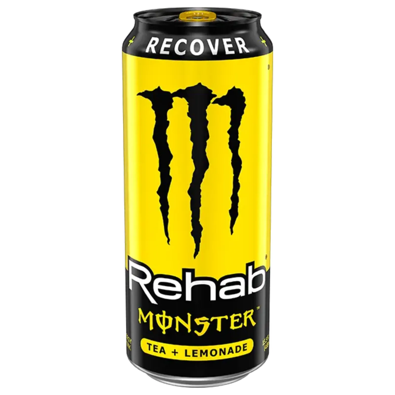 Blik monster energy geel lemonade staand voorkant