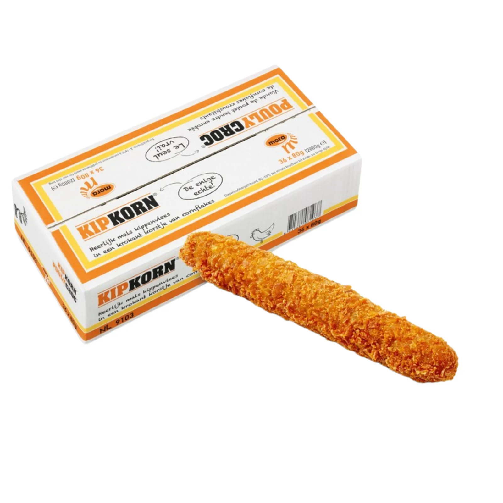 Mora kipcorn voorkant doos
