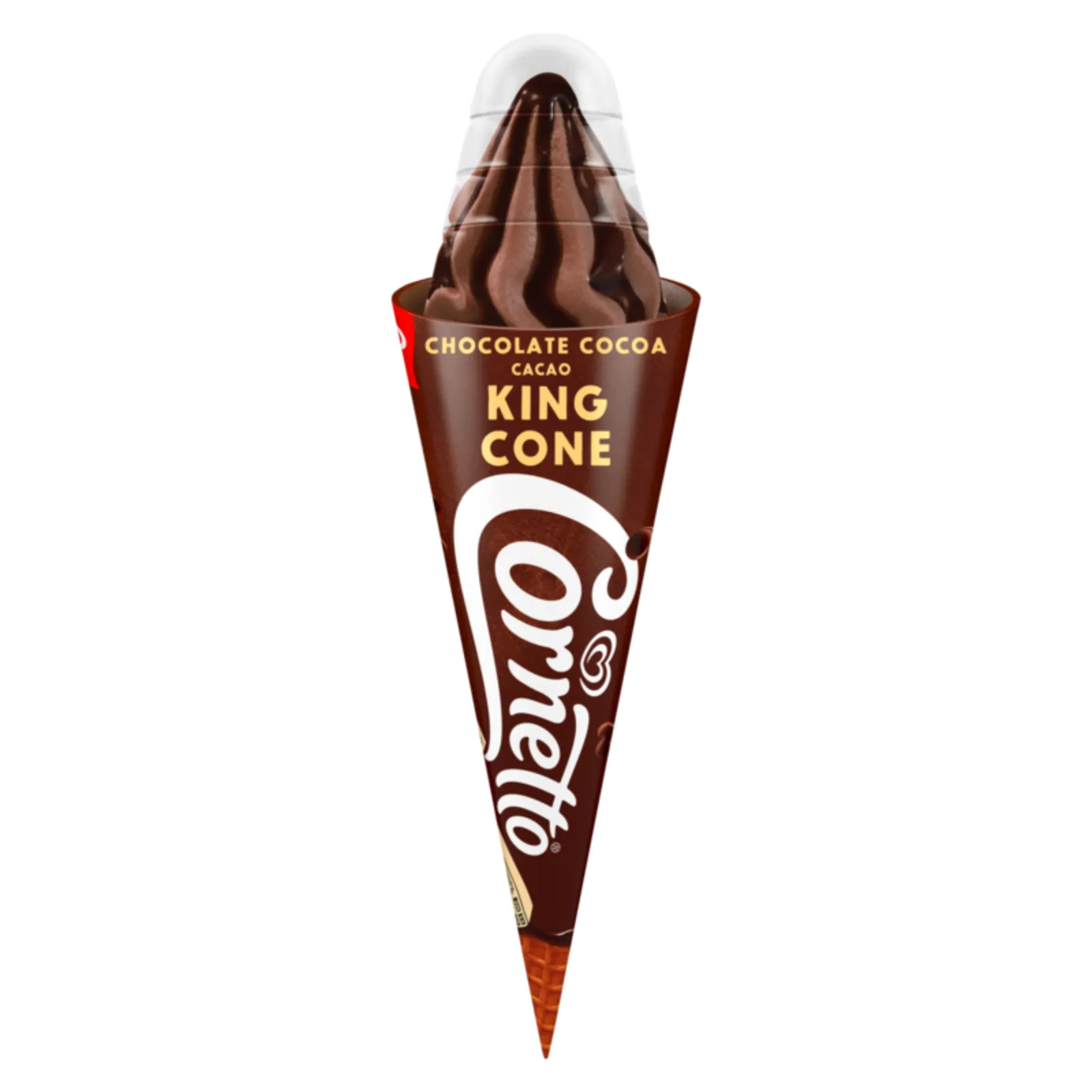 Chocolade OLA cornetto ijsje verpakking voorkant
