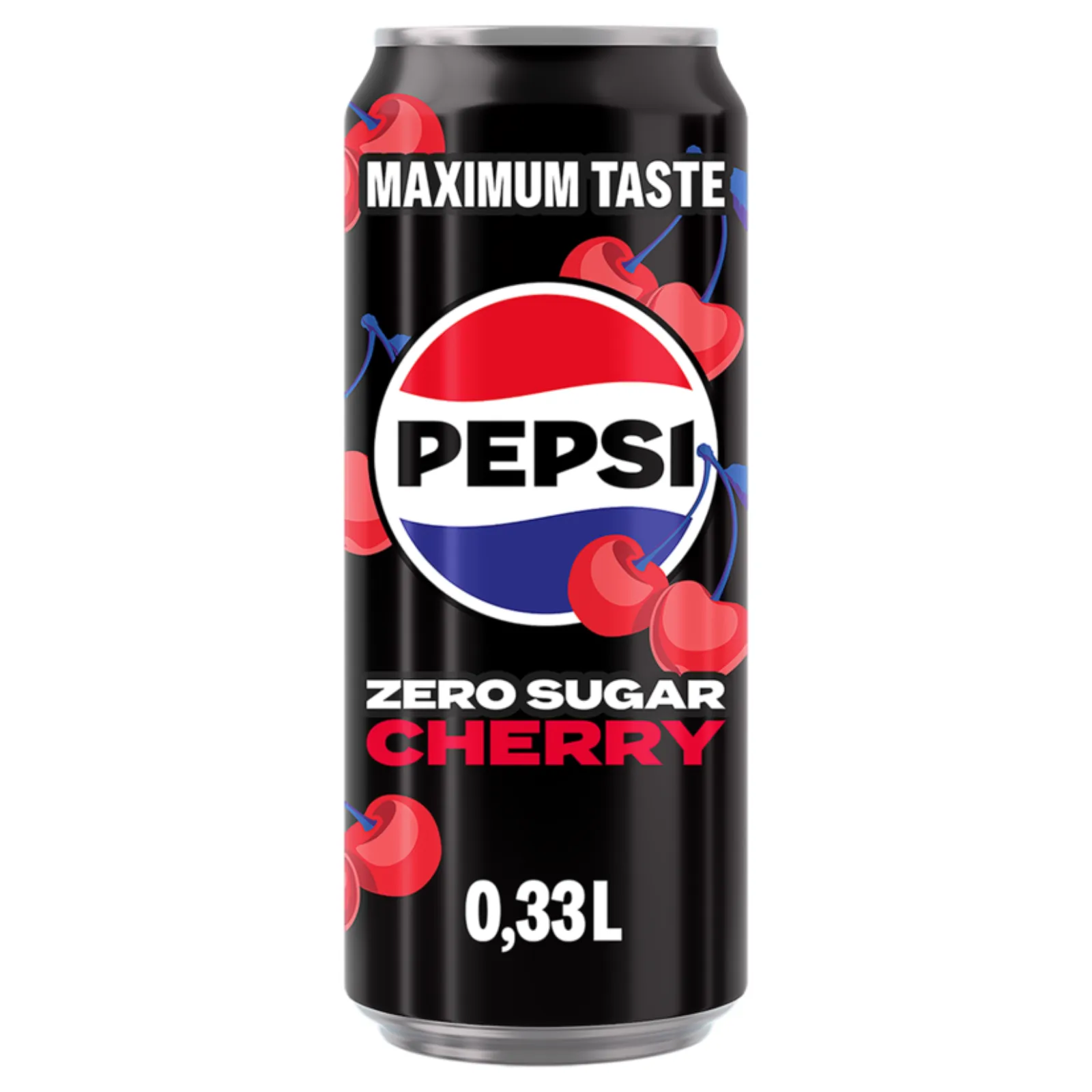 Pepsi blik zero staand voorkant cherry