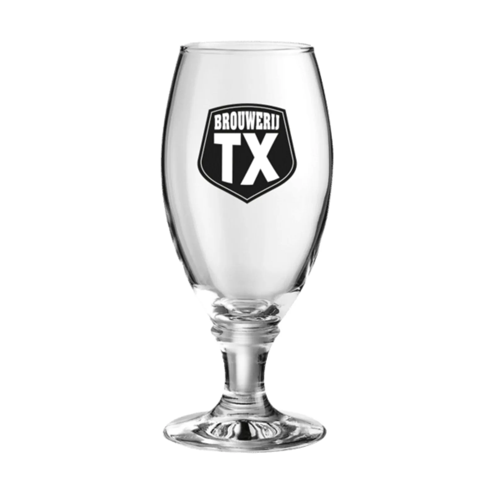 Bierglas voetglas TX staand voorkant