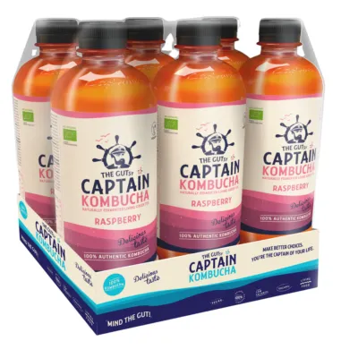 The Gutsy Captain Kombucha Raspberry Bio (6X 1000ml)