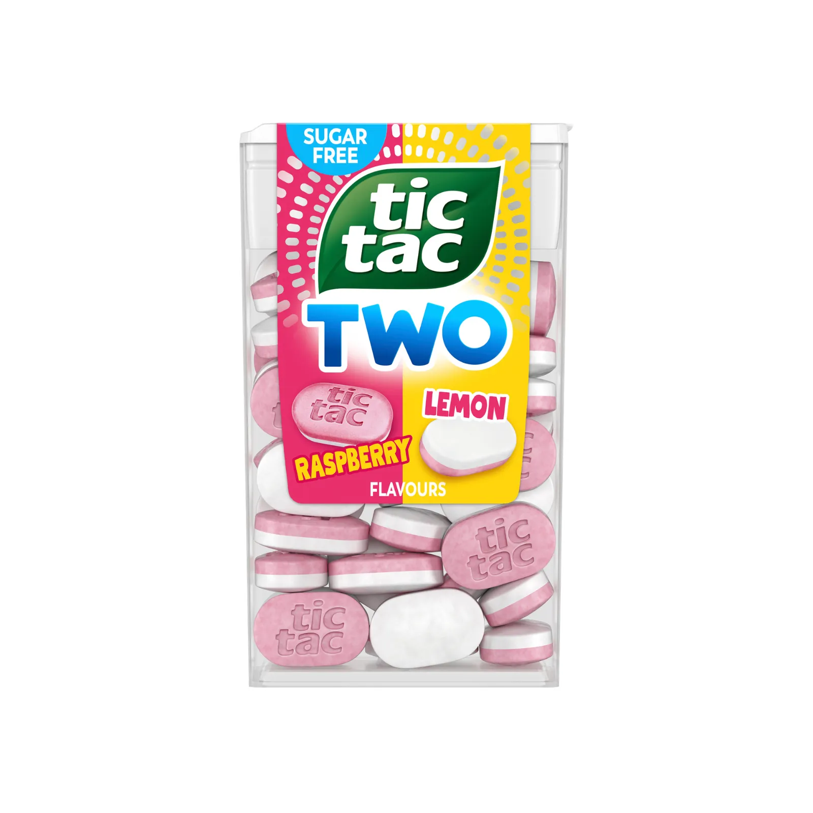 TicTac Framboos Citroen doosje staand voorkant