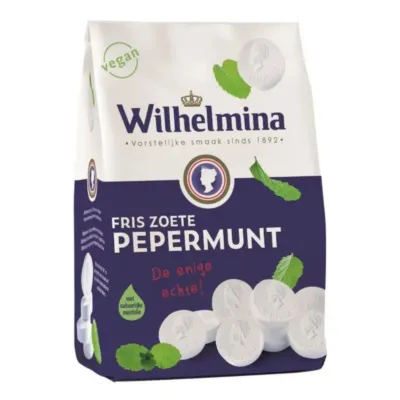 Wilhelmina pepermunt zak voorkant