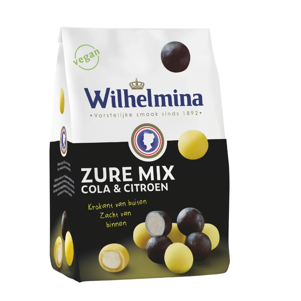 Wilhelmina zure mix dropballen zak