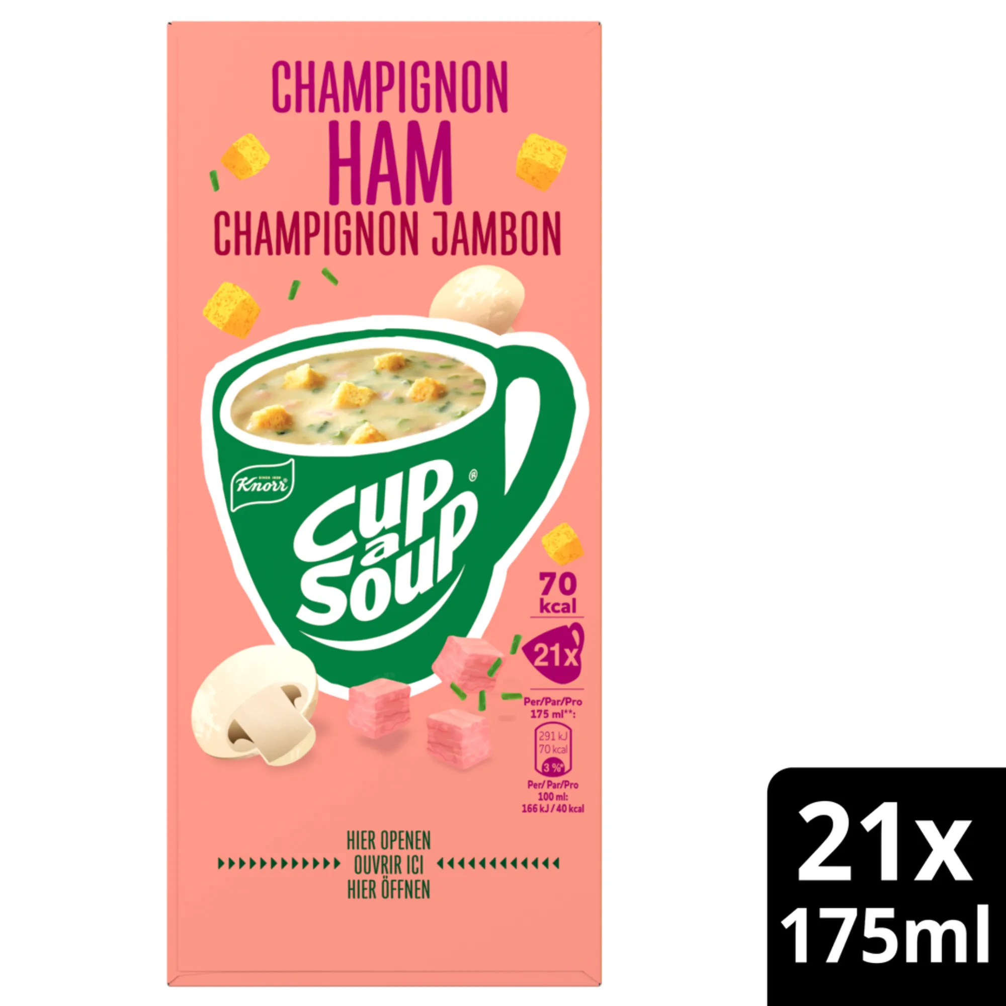 Knorr Cup-a-Soup Champignon Ham (21x 175ml)