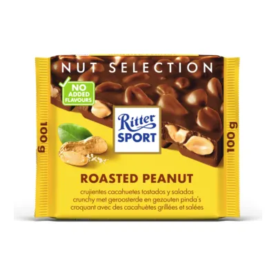 Ritter Sport Melk Chocolade Met Geroosterde Licht Gezouten Pinda's (11x 100 gr)
