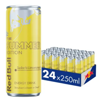 Red Bull Summer Edition Sudachi-Limoensmaak blik (24x 250ml) tray