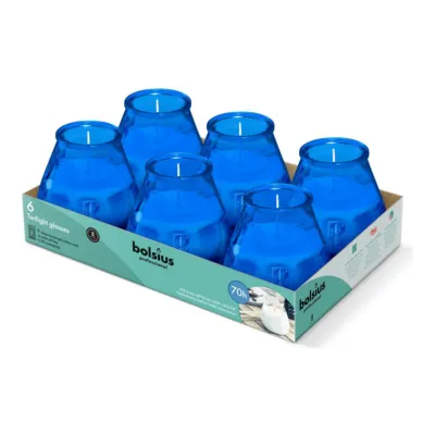 Bolsius Professional Twilight Blauw Ø99x104 mm 70 uur (6 stuks)