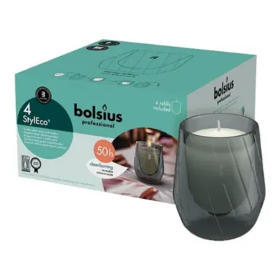 Bolsius Styleco Houder Grijs Ø96x111 mm (4 stuks)