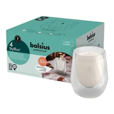 Bolsius Styleco Houder Transparant Ø96x111 mm (2x 4 stuks)