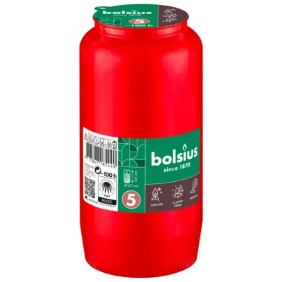 Bolsius Compolight Graflichten Nr 5 Rood Ø67×141 mm 100 uur (24 stuks)