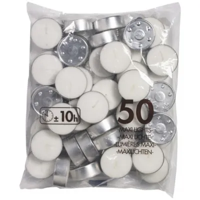 Bolsius Maxitheelicht 10U Zak (4x 50 stuks)