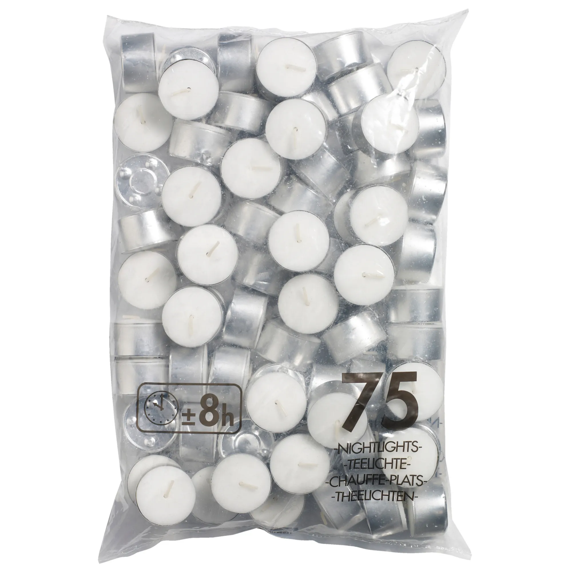 Bolsius Theelichten Ø38×22 mm 8 uur (6x 75 stuks)