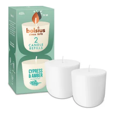 Bolsius CleanLight 2-Pack Cypress & Amber Ø57x116 mm (6x 2 stuks)