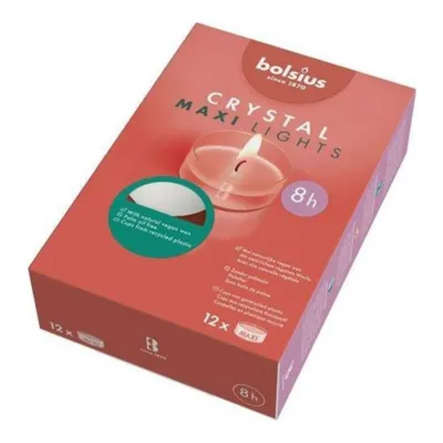 Bolsius Clear Cup Maxilichten Ø59x25 mm 8 uur (6x 12 stuks)