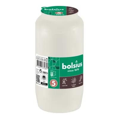 Bolsius Compolight Graflichten Nr 5 Wit Ø67x141 mm 100 uur (24 stuks)