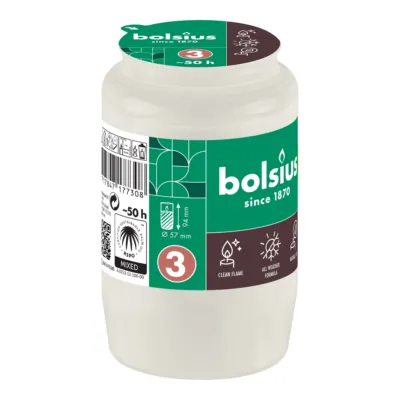 Bolsius Compolight Nr 3 Wit Ø57x95 mm 50 uur (20 stuks)