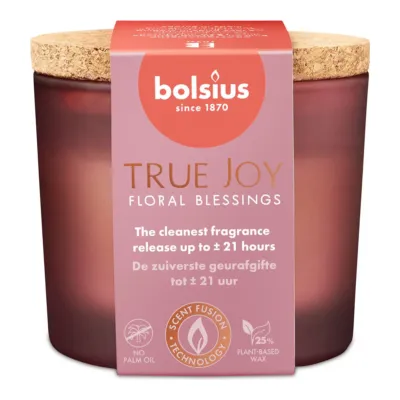 Bolsius Geurglas met Deksel True Joy Floral Blessings Ø83x66mm 21 uur (6x)