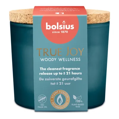 Bolsius Geurglas met Deksel True Joy Woody Wellness Ø83x66mm 21 uur (6x)