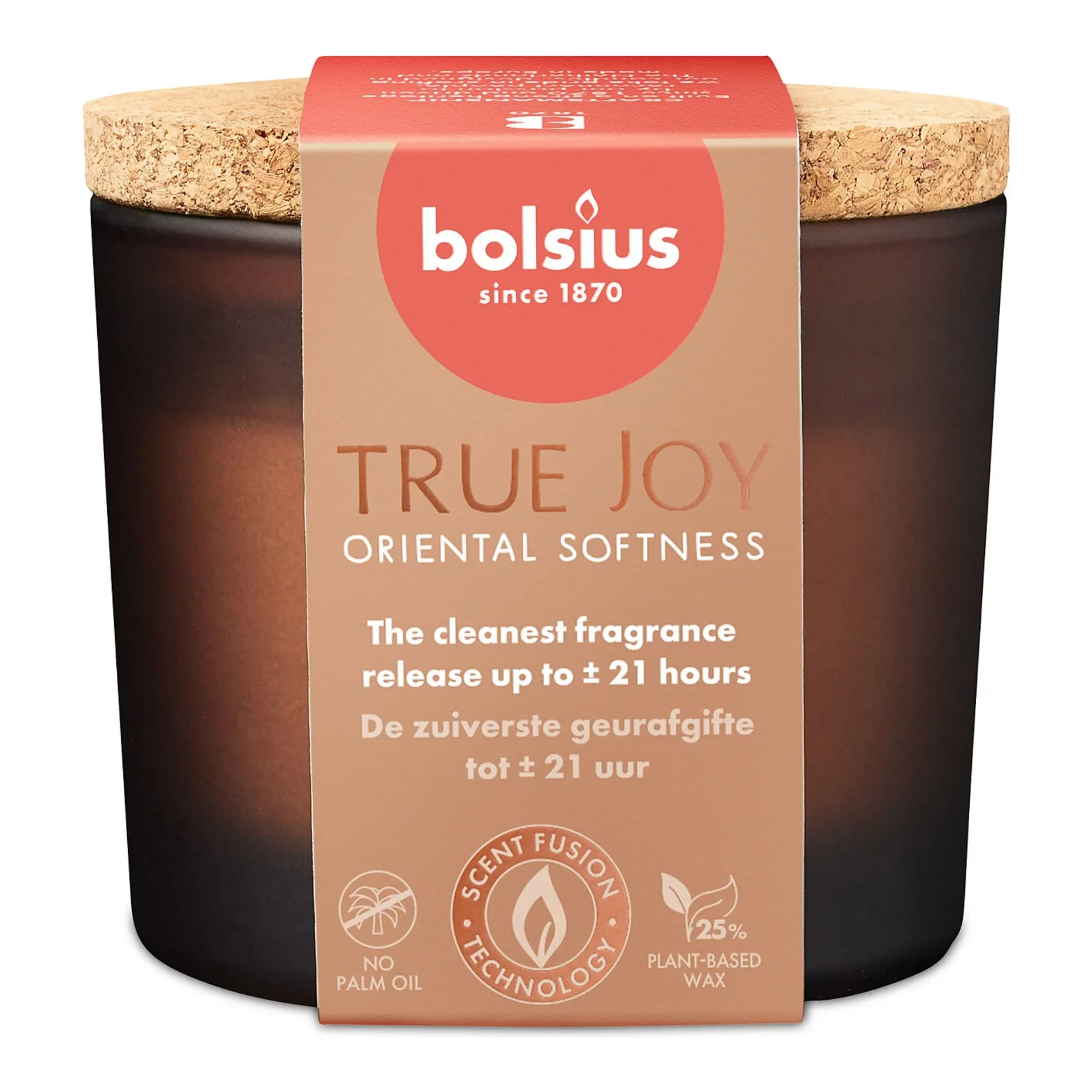 Bolsius Geurglas met Kurkdeksel True Joy Oriental Soft Ø83x66mm 21 uur (6x)
