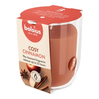 Bolsius Geurglas True Scents Apple Cinnamon Ø73x80 mm 25 uur (6 stuks)