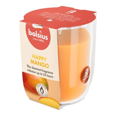 Bolsius Geurglas True Scents Mango Ø73x80 mm 25 uur (6 stuks)