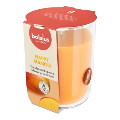 Bolsius Geurglas True Scents Mango Ø85x97 mm 45 uur (4 stuks)