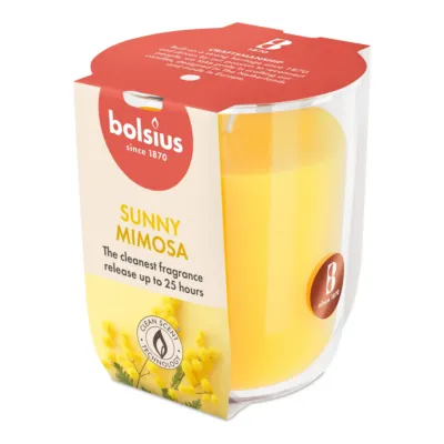 Bolsius Geurglas True Scents Mimosa Ø73x80 mm 25 uur (6 stuks)