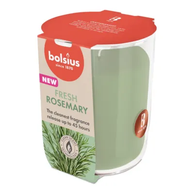 Bolsius Geurglas True Scents Rosemary Ø85x97 mm 45 uur (4 stuks)