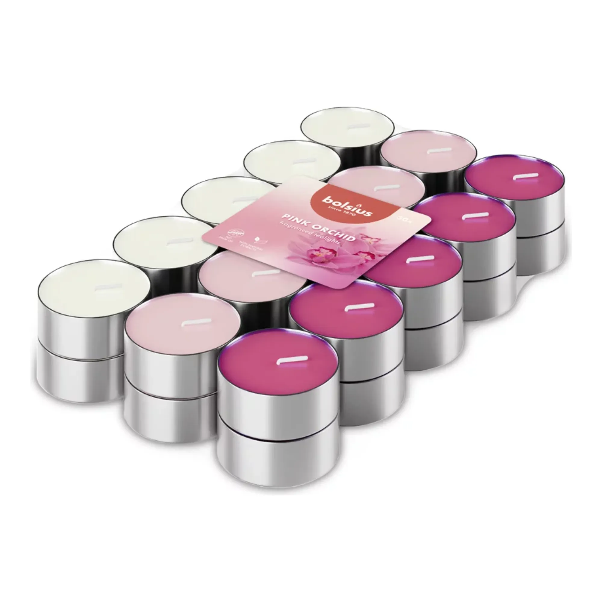 Bolsius Geurtheelichten Orchid Scent Ø38x16 mm 3,5 uur (8x 30 stuks)