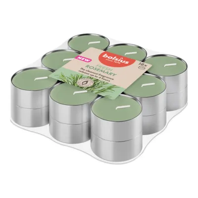 Bolsius Geurtheelichten True Scents Rosemary Ø38x18 mm 4 uur (8x 18 stuks)