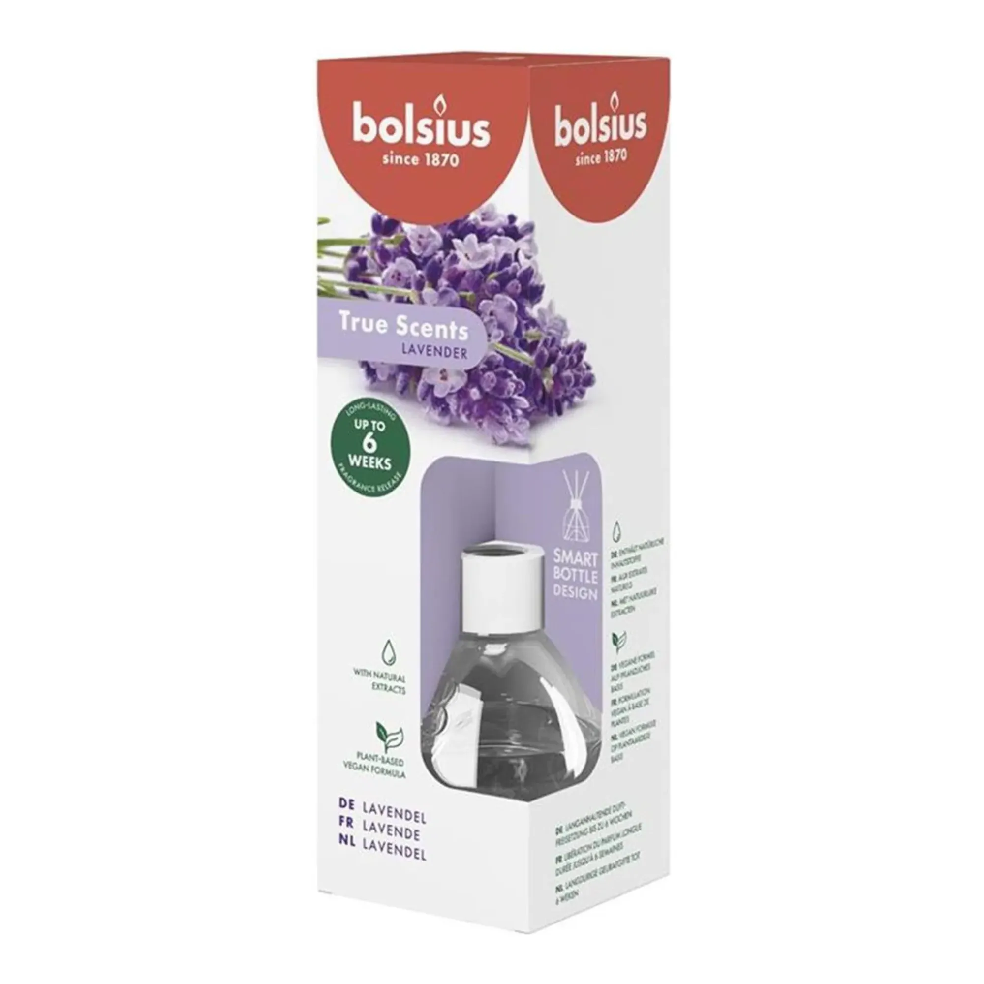 Bolsius Geurverspreiders 60 ml True Scents Lavender (6 stuks)