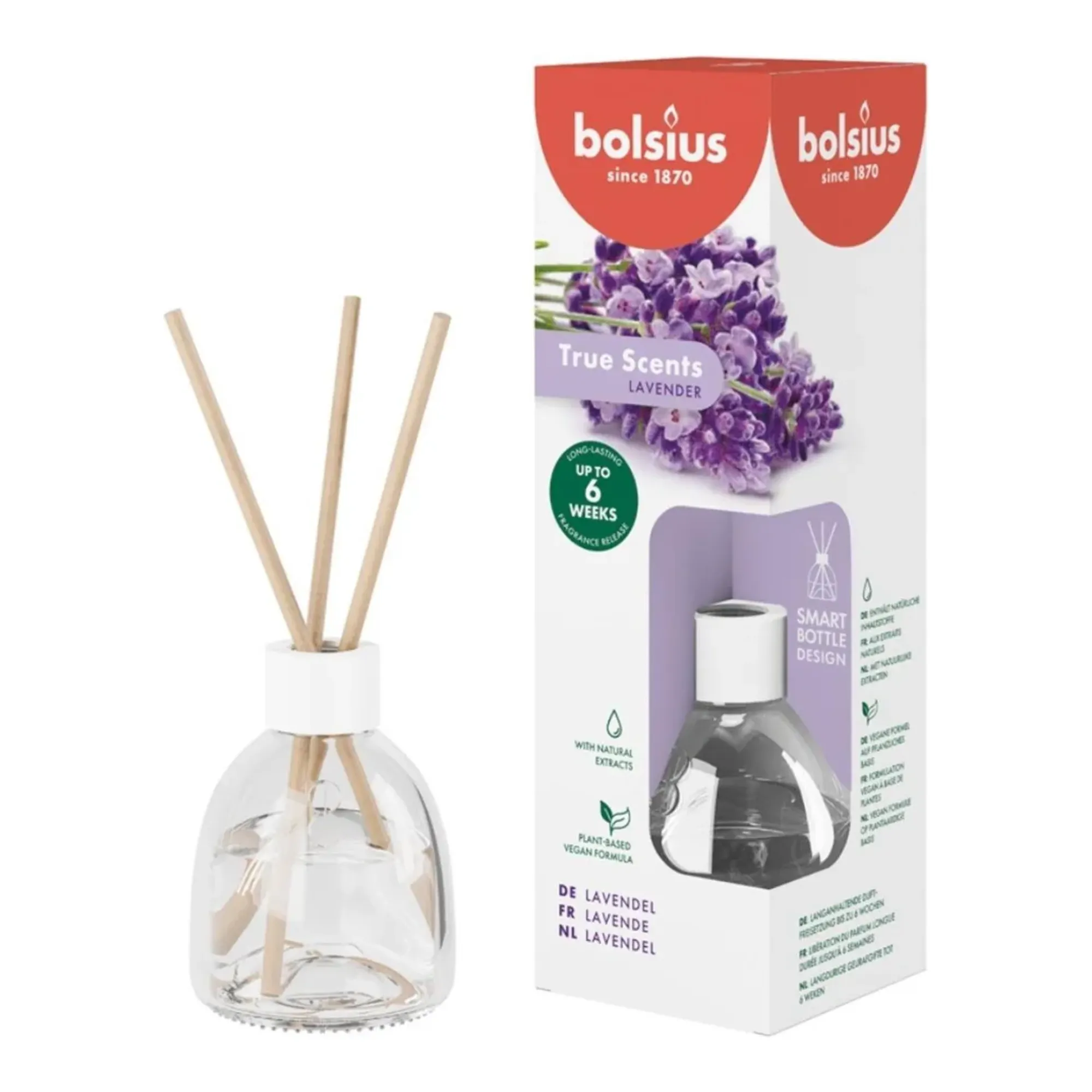Bolsius Geurverspreiders 60 ml True Scents Lavender (6 stuks)