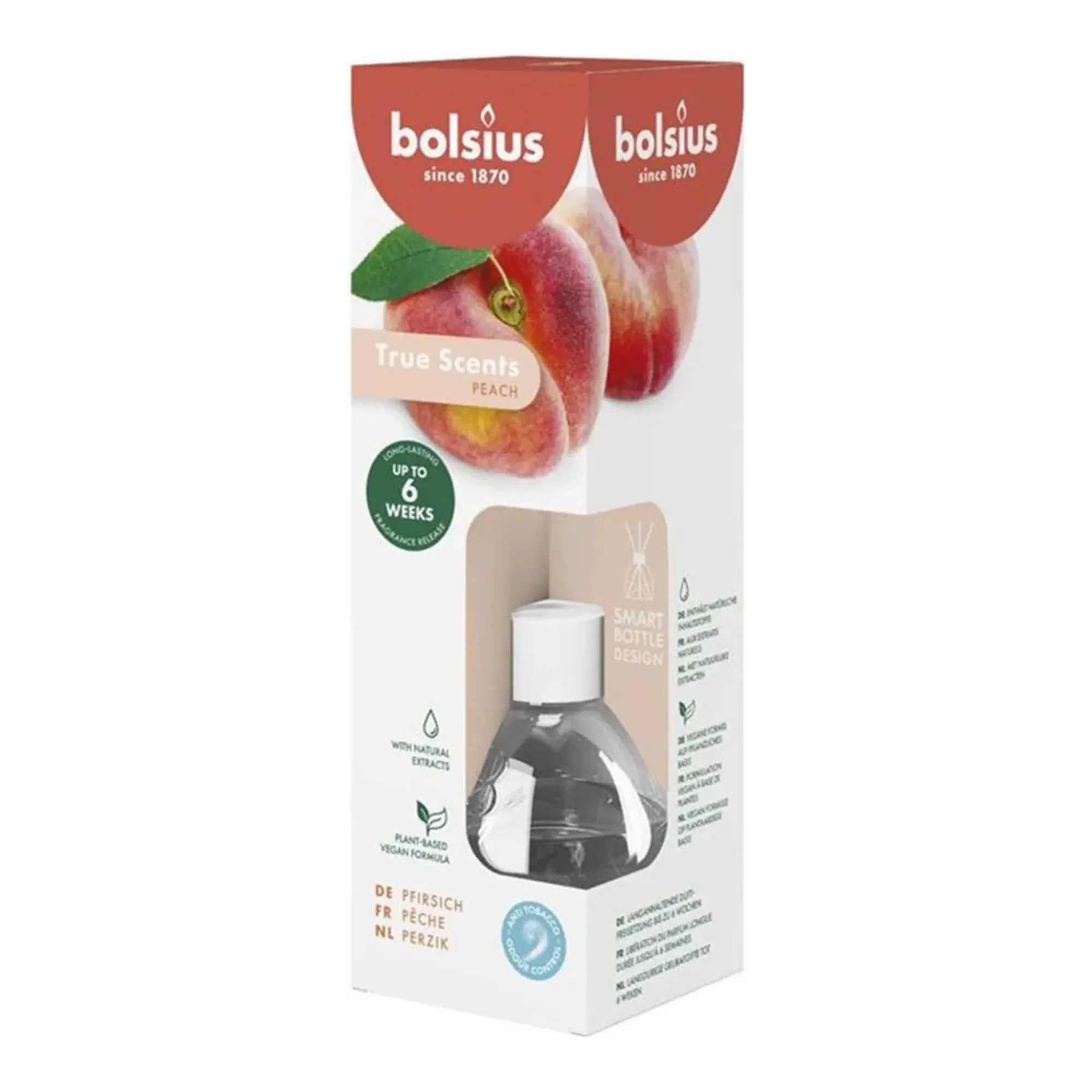 Bolsius Geurverspreiders 60 ml True Scents Peach (6 stuks)