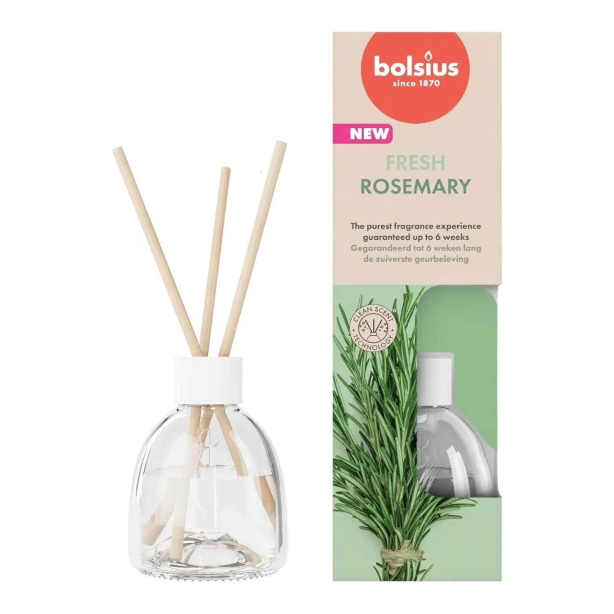 Bolsius Geurverspreiders 60 ml True Scents Rosemary (6 stuks)