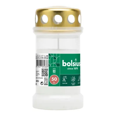 Bolsius Graflicht Nr 3 Met Deksel Wit Ø67x133 mm 50 uur (24 stuks)